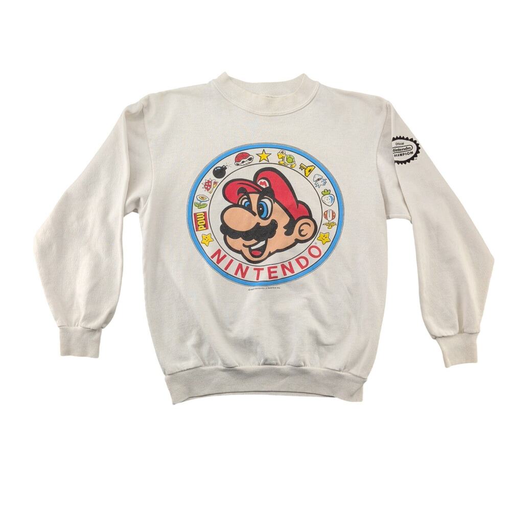 Vintage 1989 Nintendo Official Champion Sweatshirt Pullover 17x21 Game Kidcore